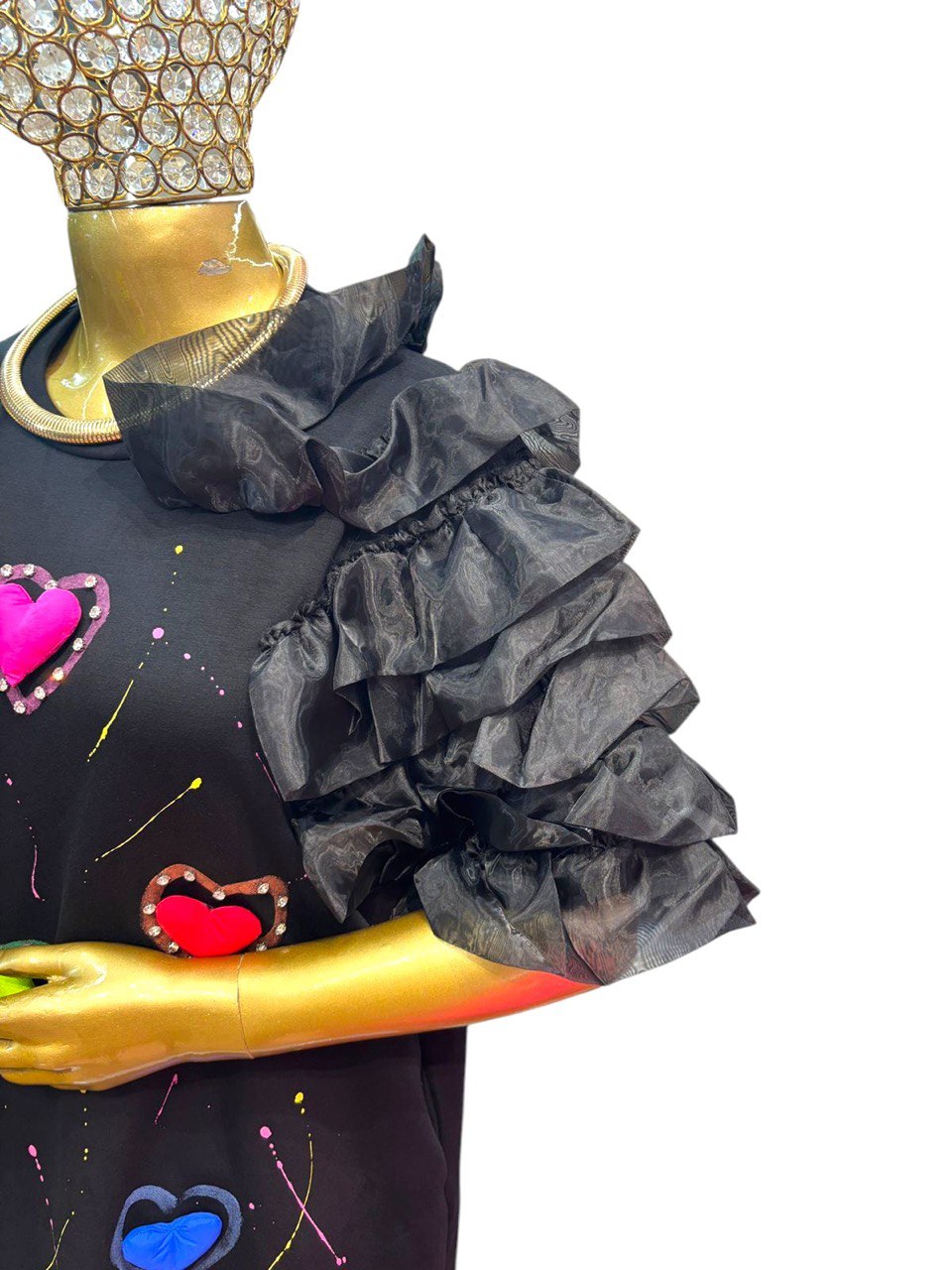 Korean black love dress
