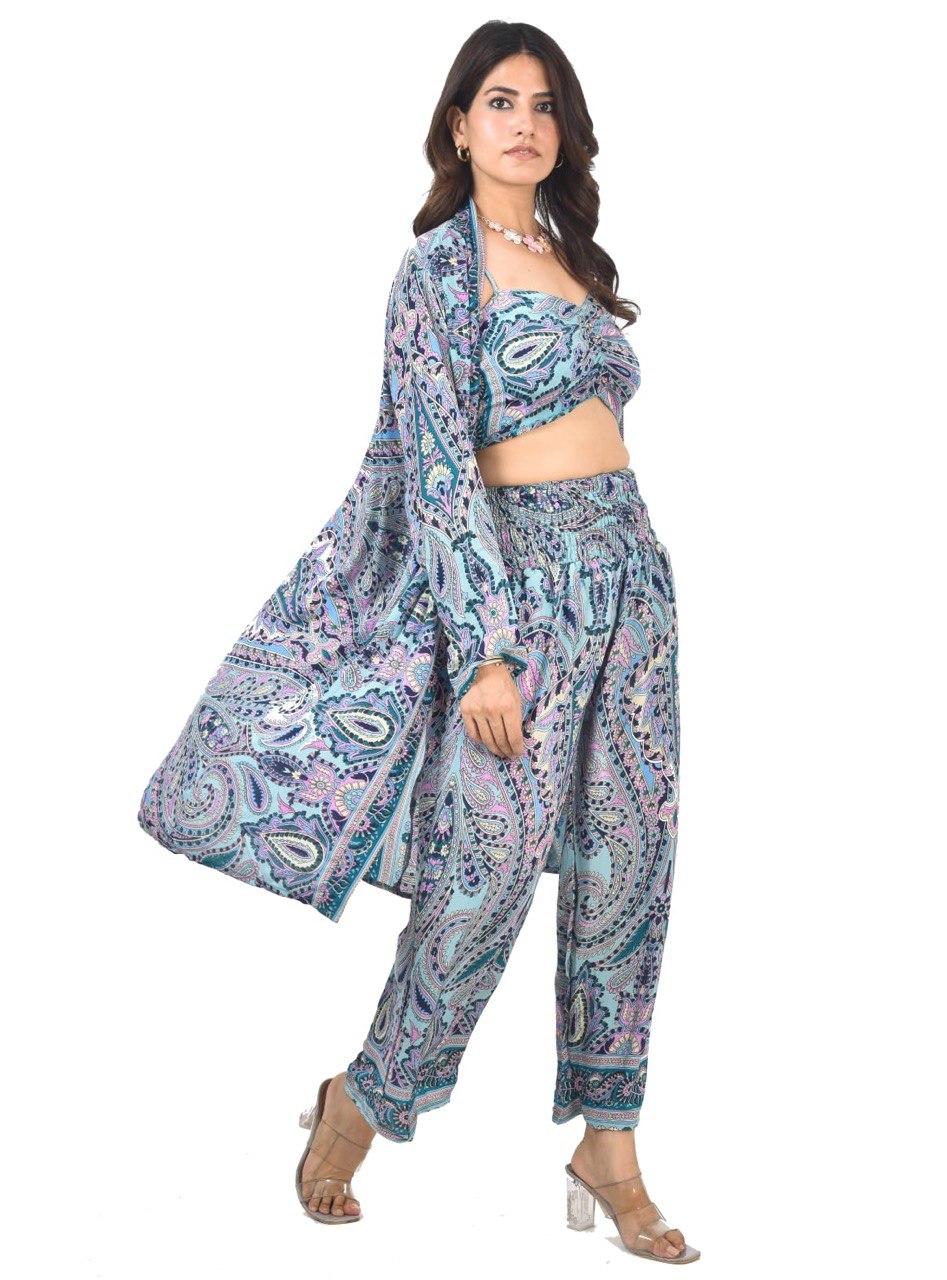 Dimpi sky blue co-ord set