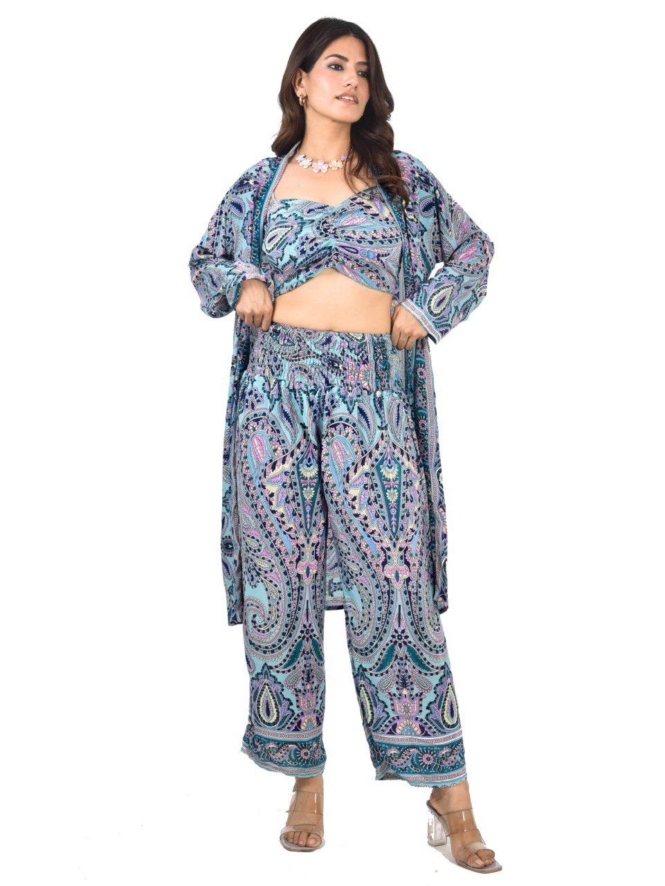 Dimpi sky blue co-ord set