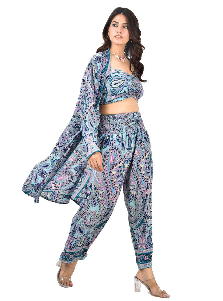Dimpi sky blue co-ord set