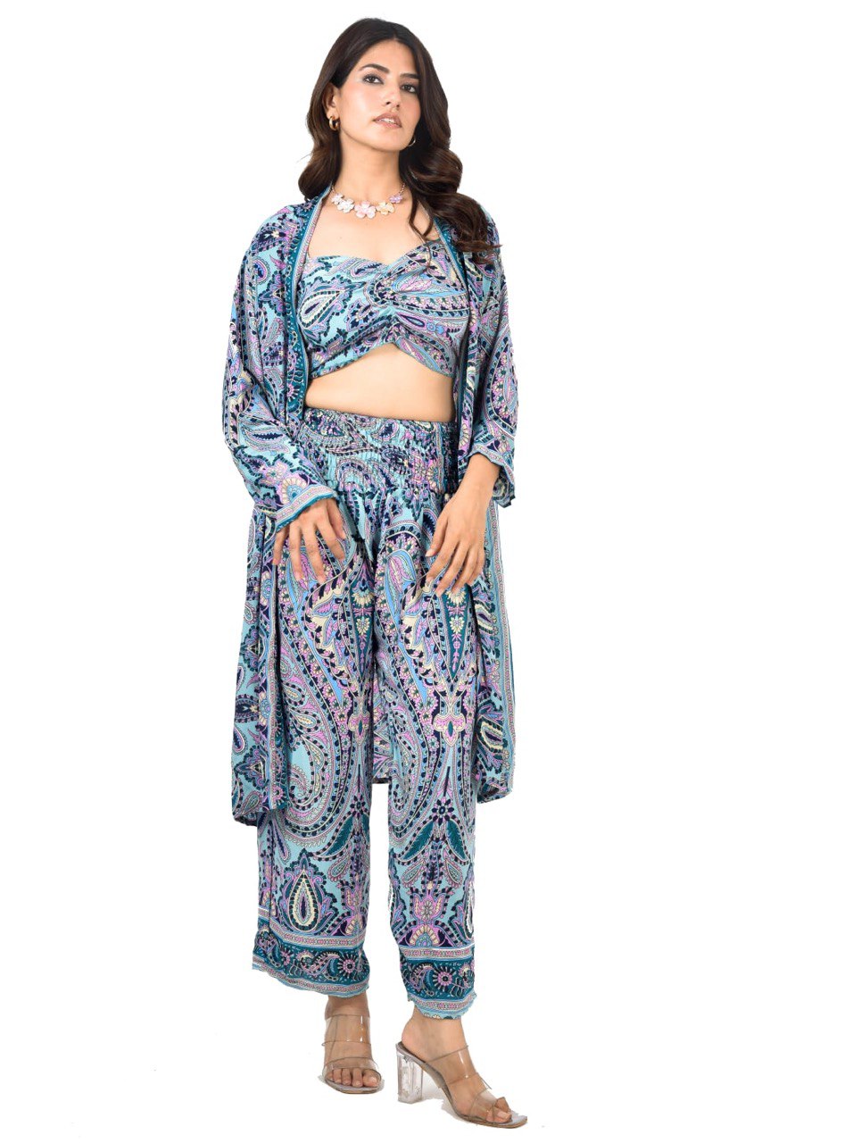 Dimpi sky blue co-ord set