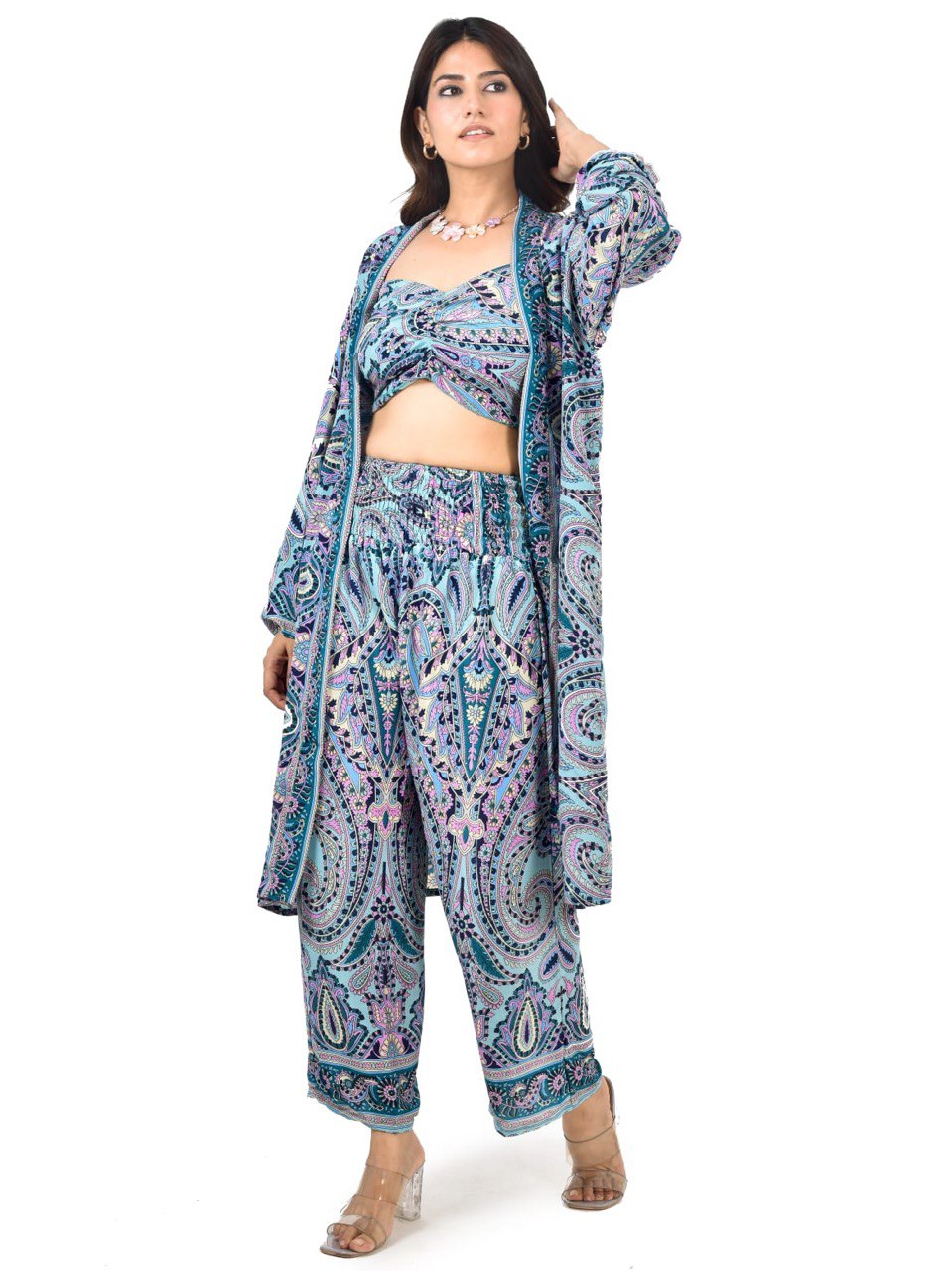 Dimpi sky blue co-ord set