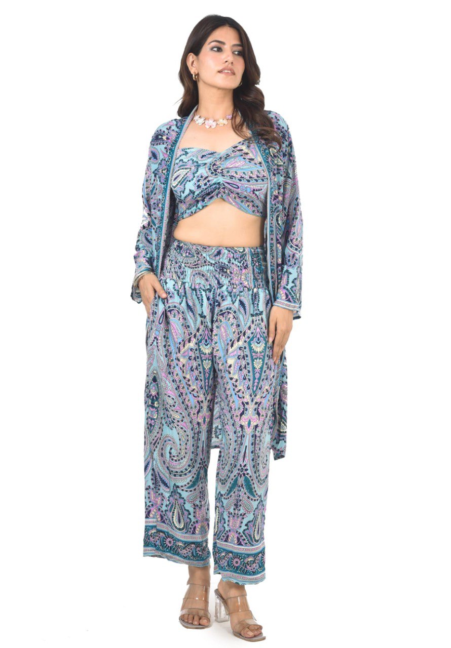 Dimpi sky blue co-ord set