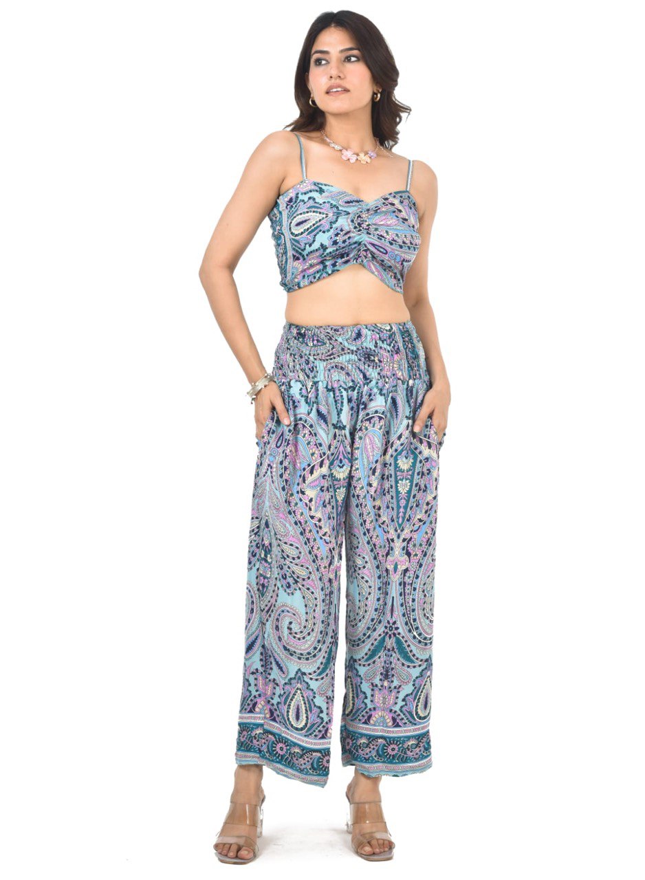 Dimpi sky blue co-ord set