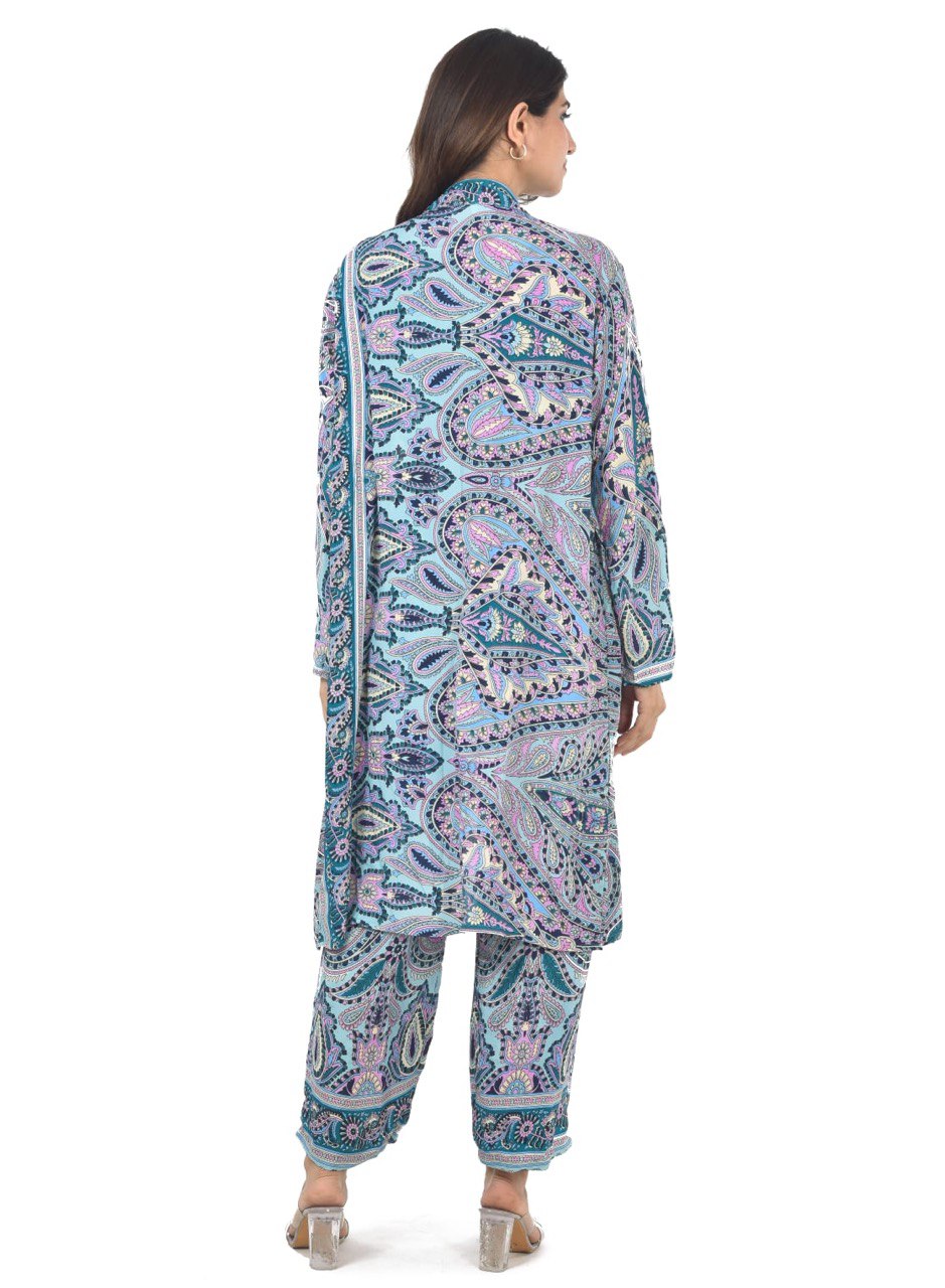 Dimpi sky blue co-ord set