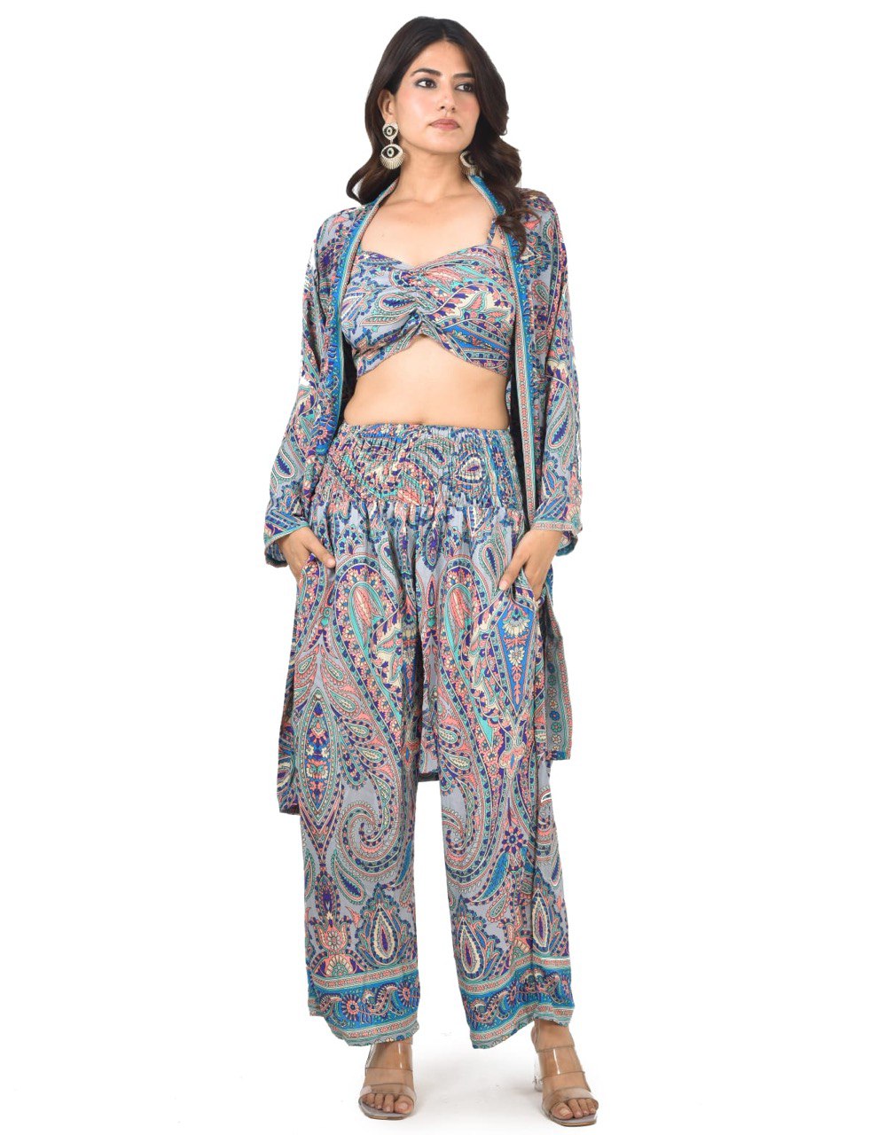 Dimpi blue-mu co-ord set