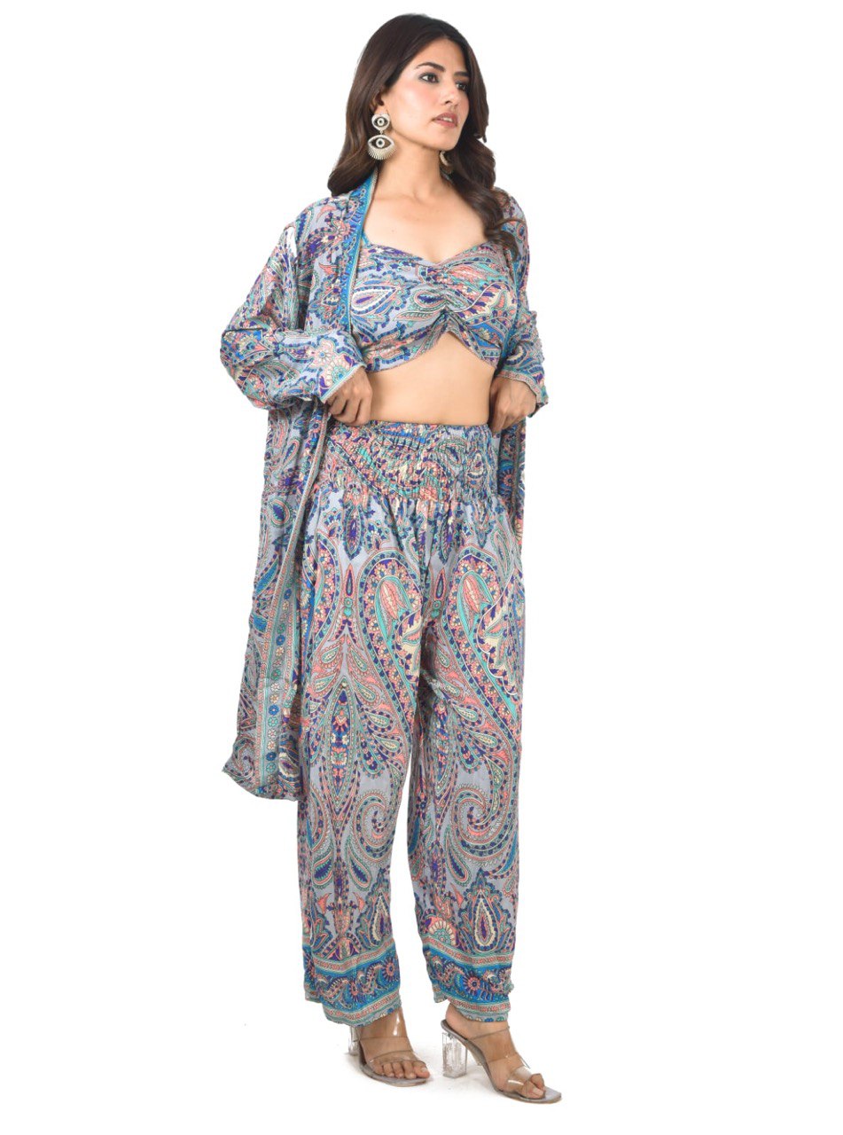 Dimpi blue-mu co-ord set