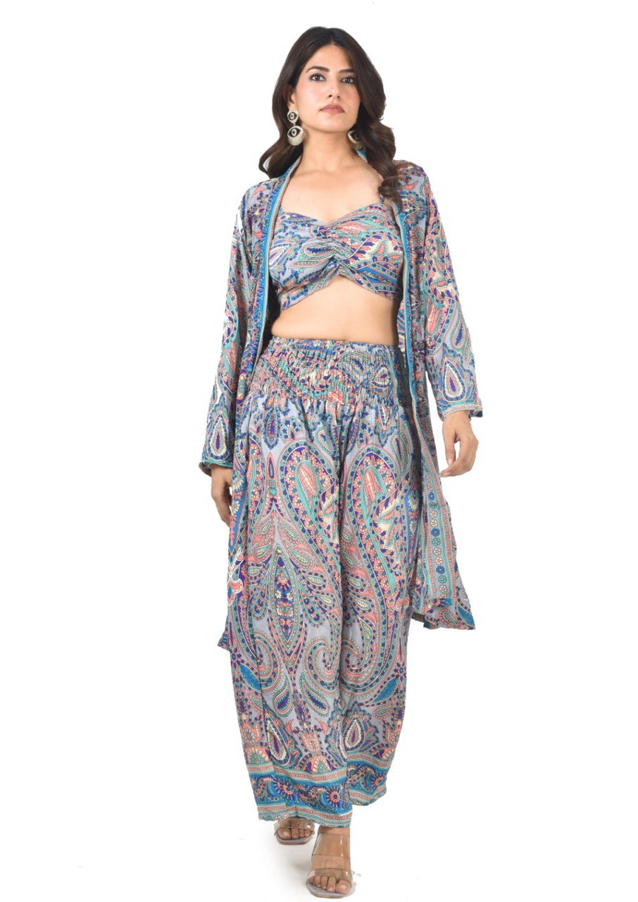 Dimpi blue-mu co-ord set