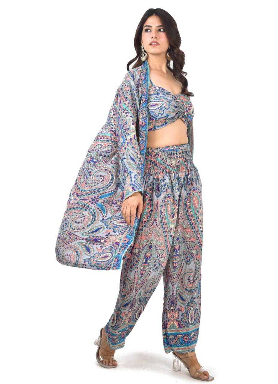 Dimpi blue-mu co-ord set
