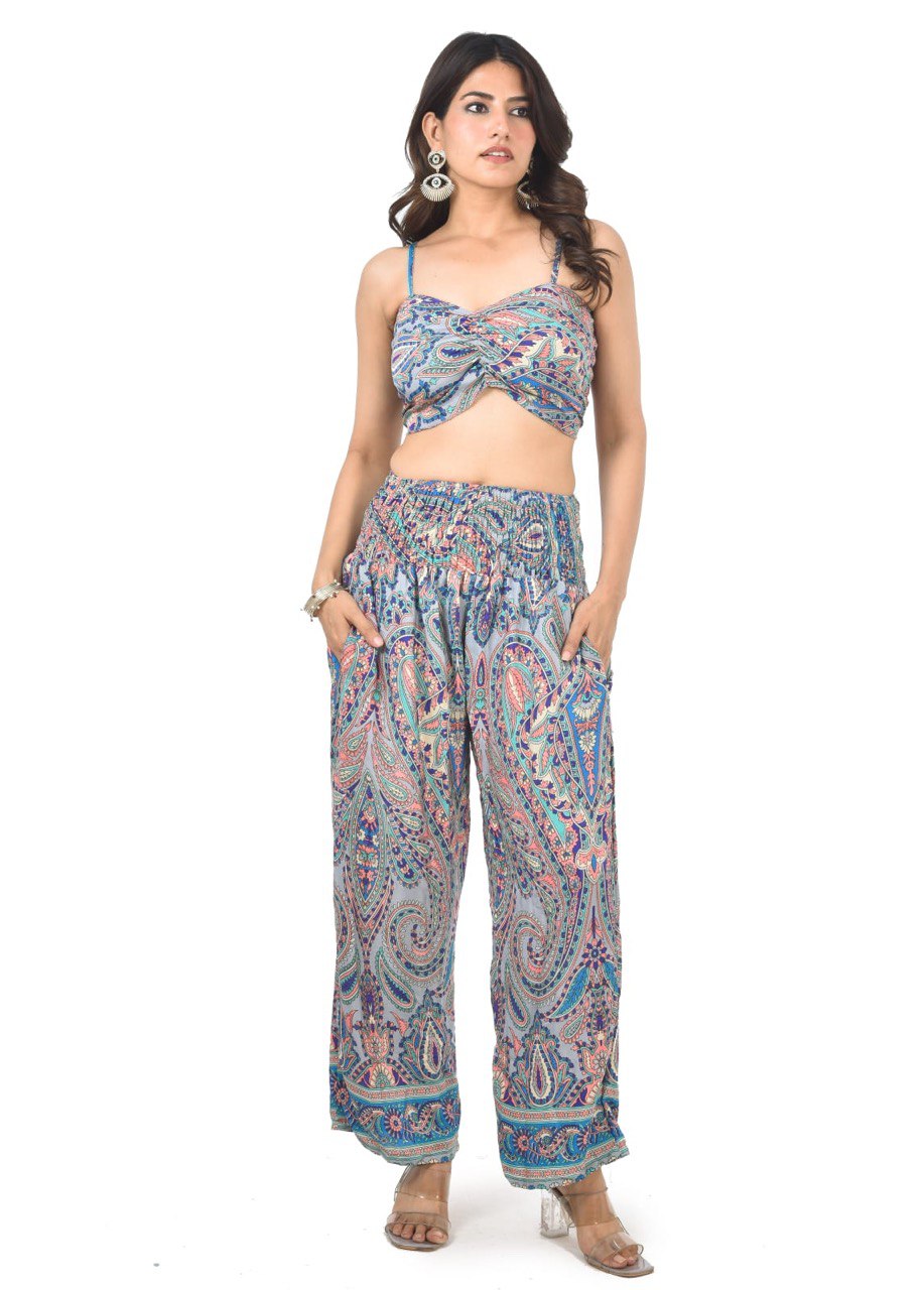 Dimpi blue-mu co-ord set