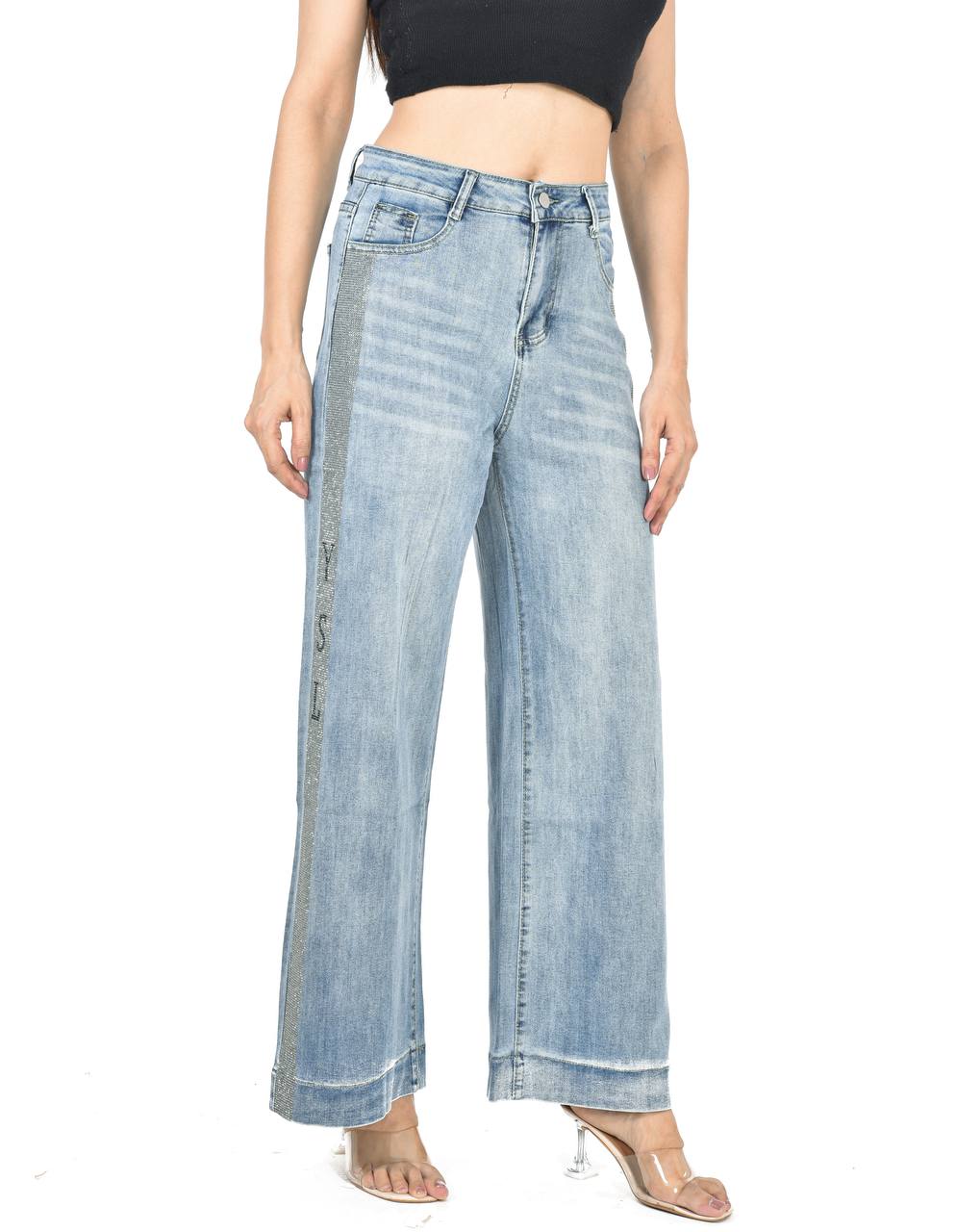 Heera stone work baggie jeans