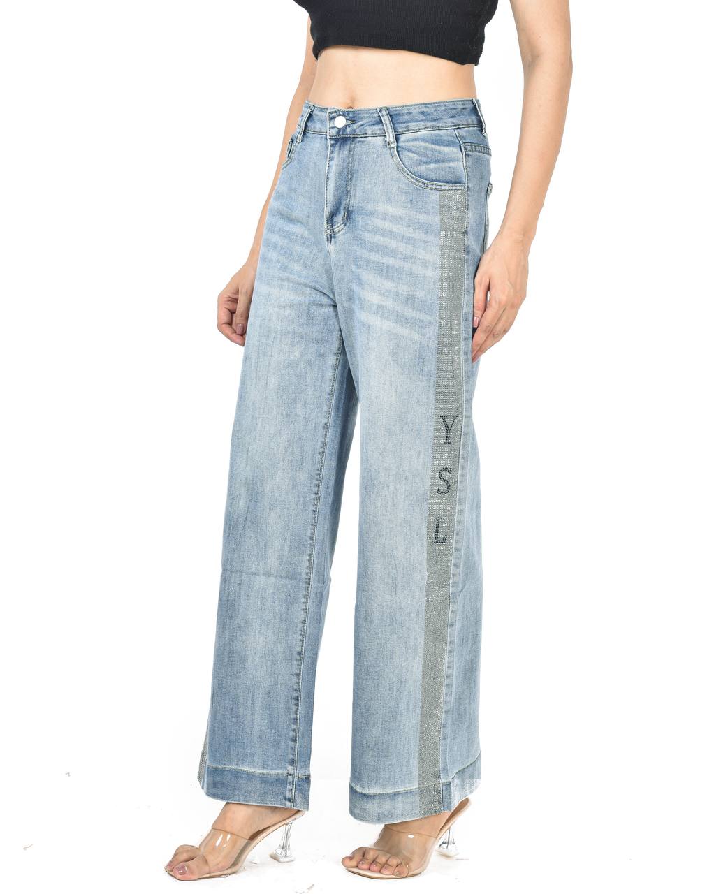 Heera stone work baggie jeans