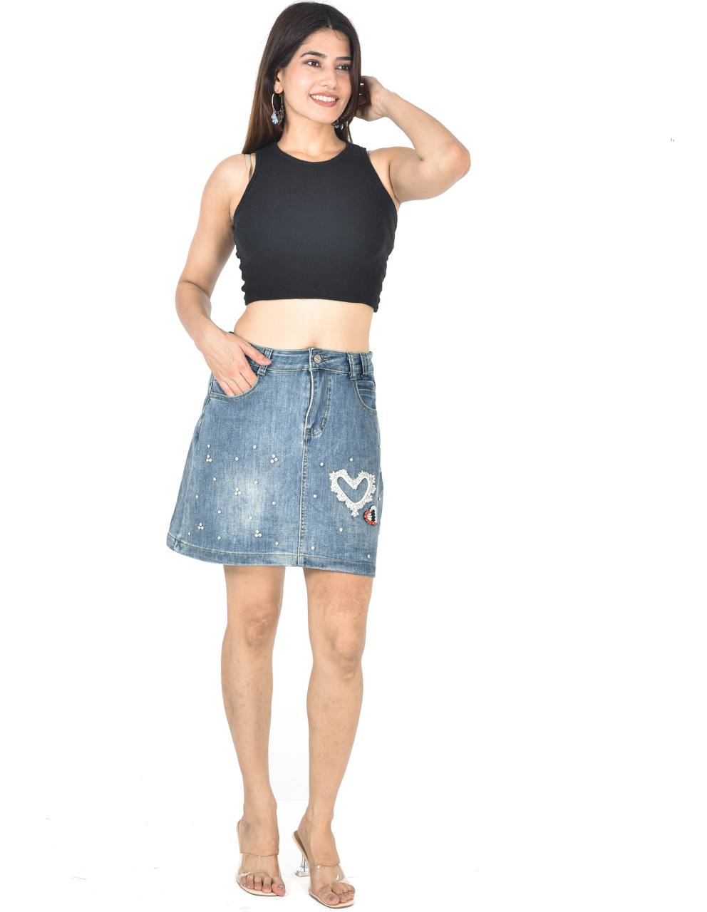 Heart Korean minni skirt