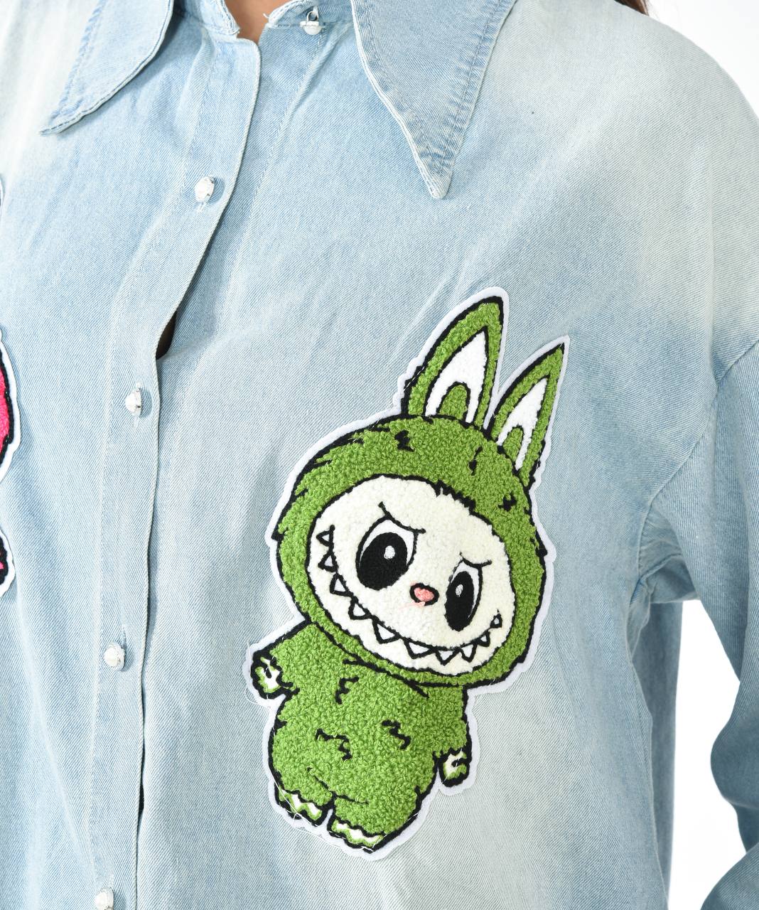 Labubu denim shirt