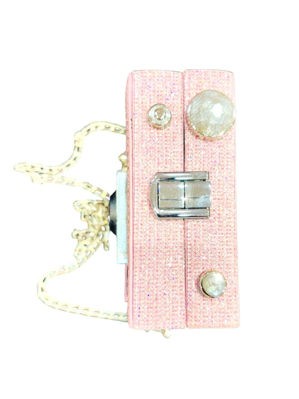 Big pink influncer camera hand bag