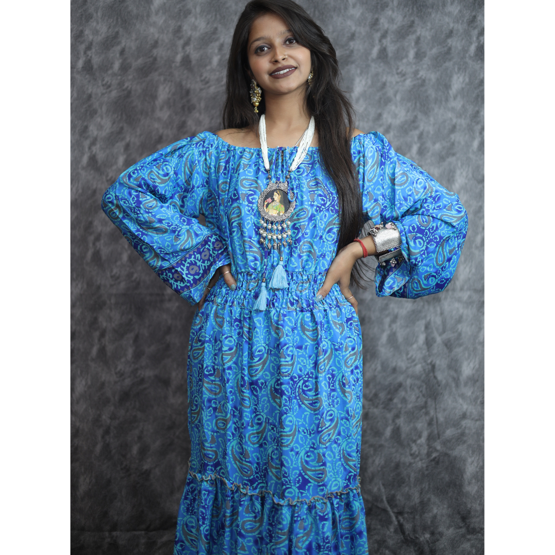 KIM BLUE MIDDIE DRESS