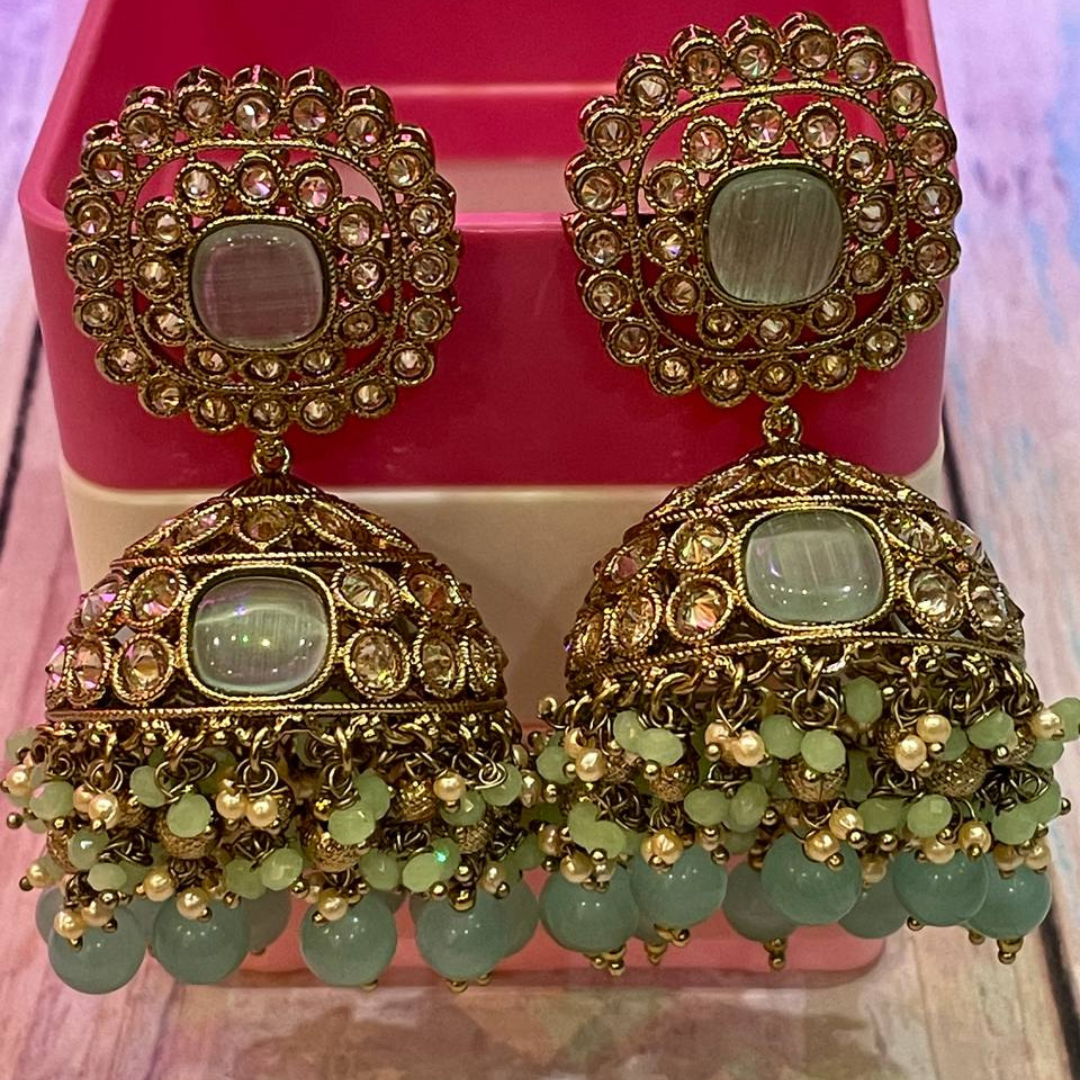 MINT GREEN RAJIYA JHUMKA