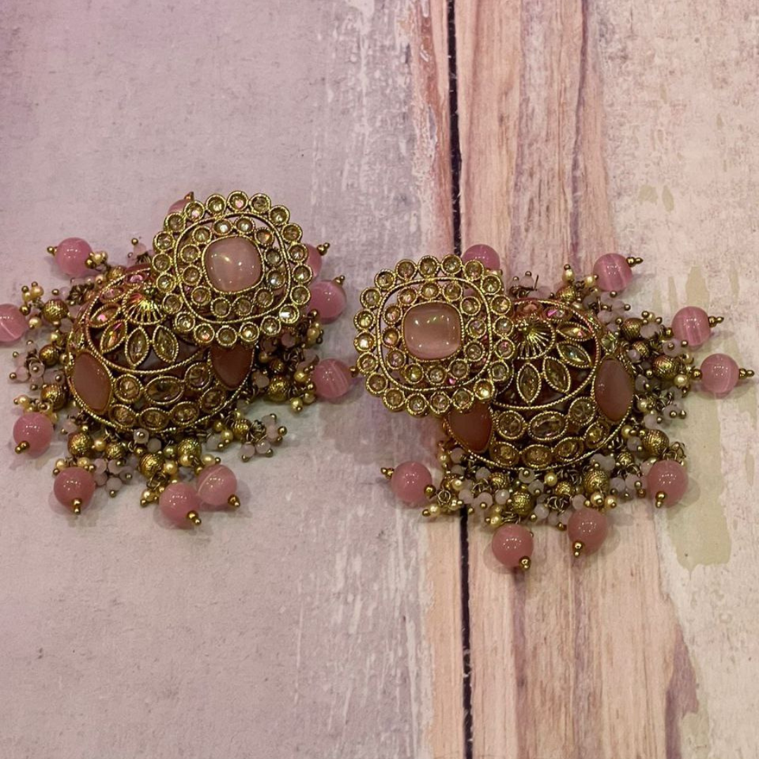 PINK RAJIYA JHUMKA