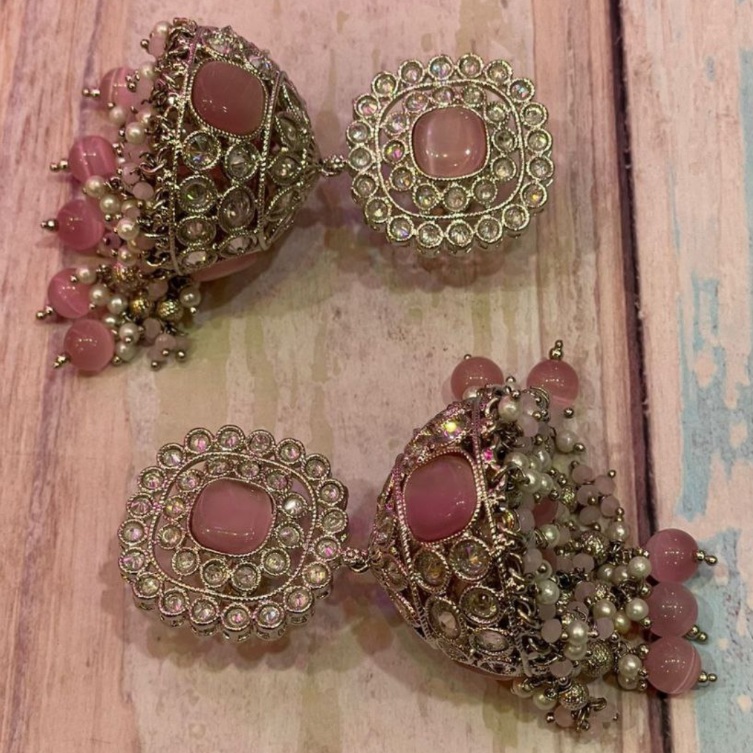 PINK RAJIYA (R) JHUMKA