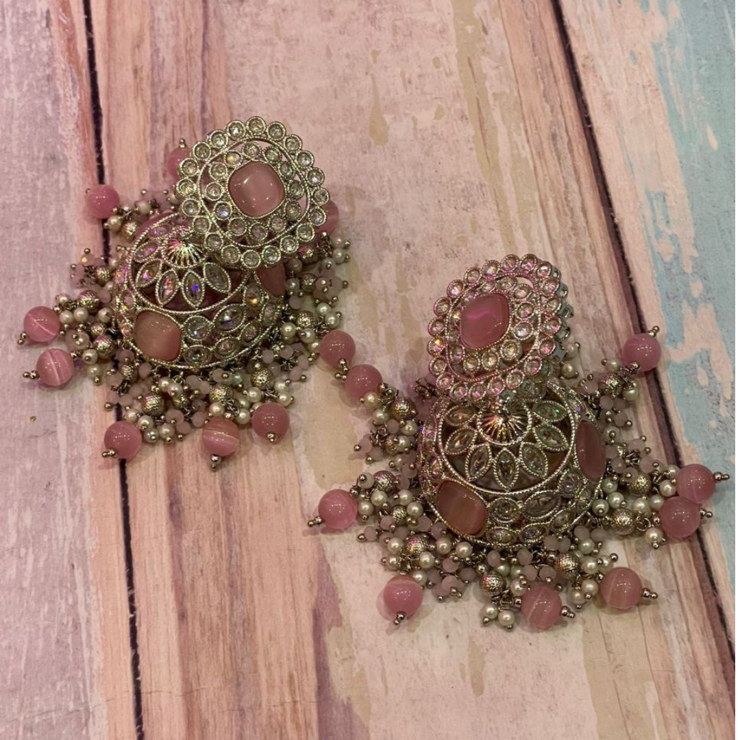 PINK RAJIYA (R) JHUMKA
