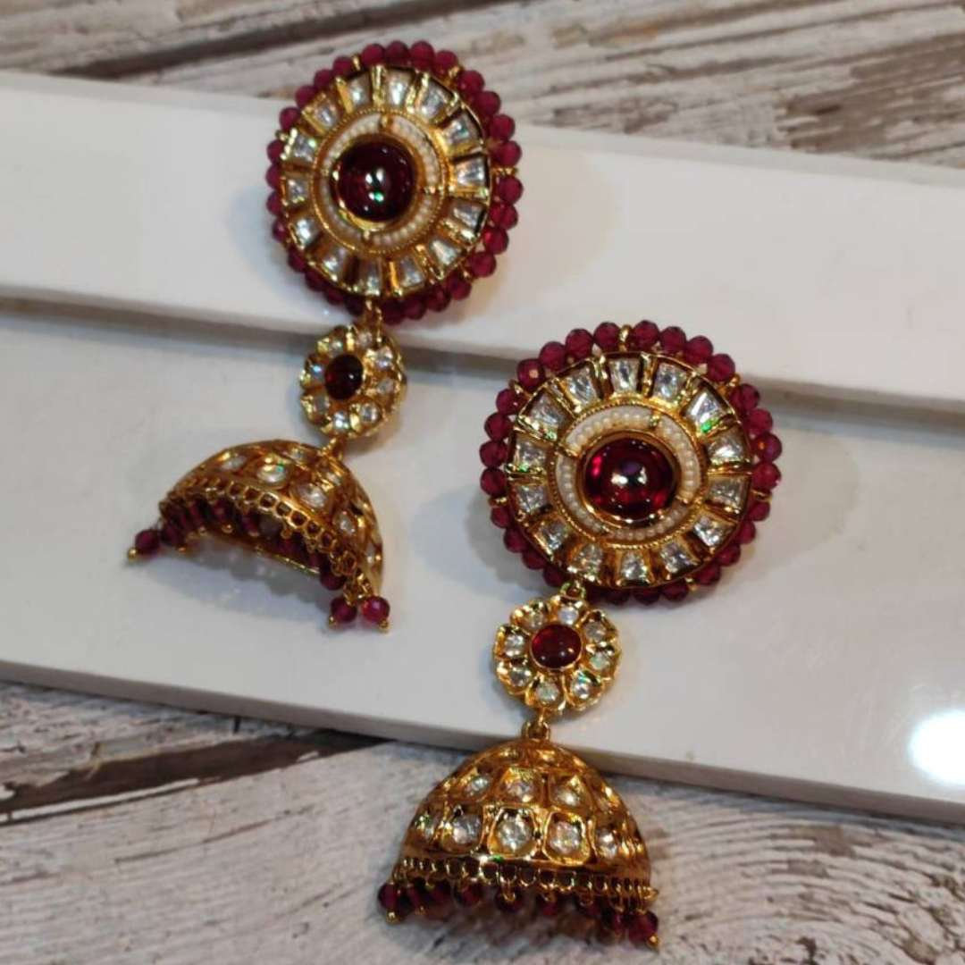 SHAHII-HUSAN RED EARRING