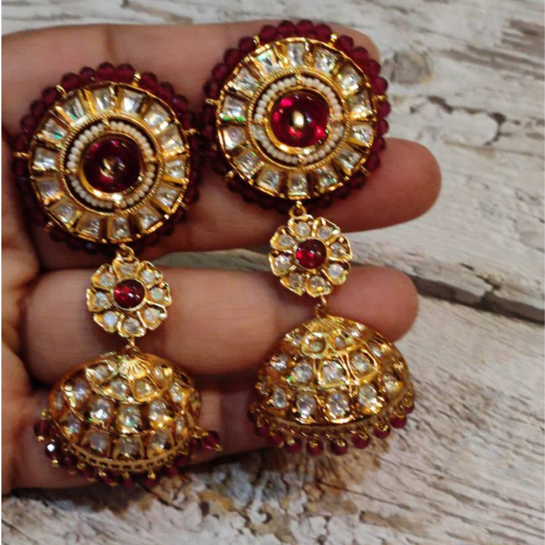 SHAHII-HUSAN RED EARRING