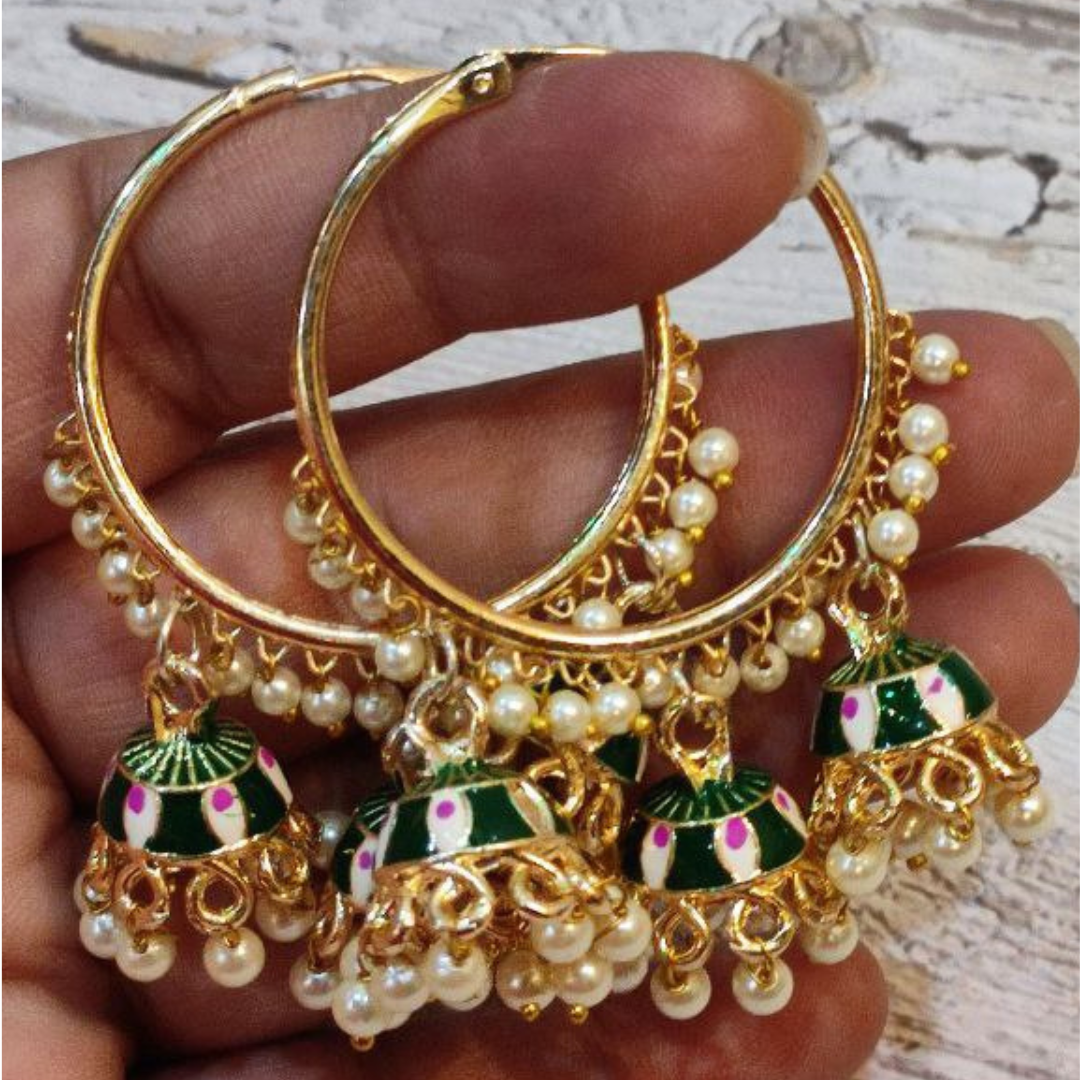 SHAAN GREEN BALI EARRING