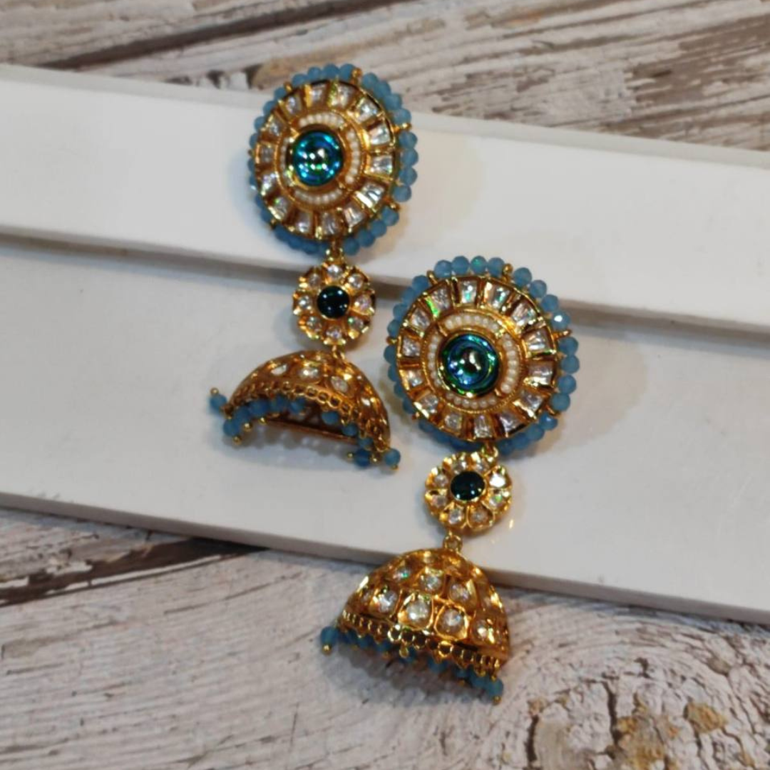 SHAHII-HUSAN AQUA EARRING