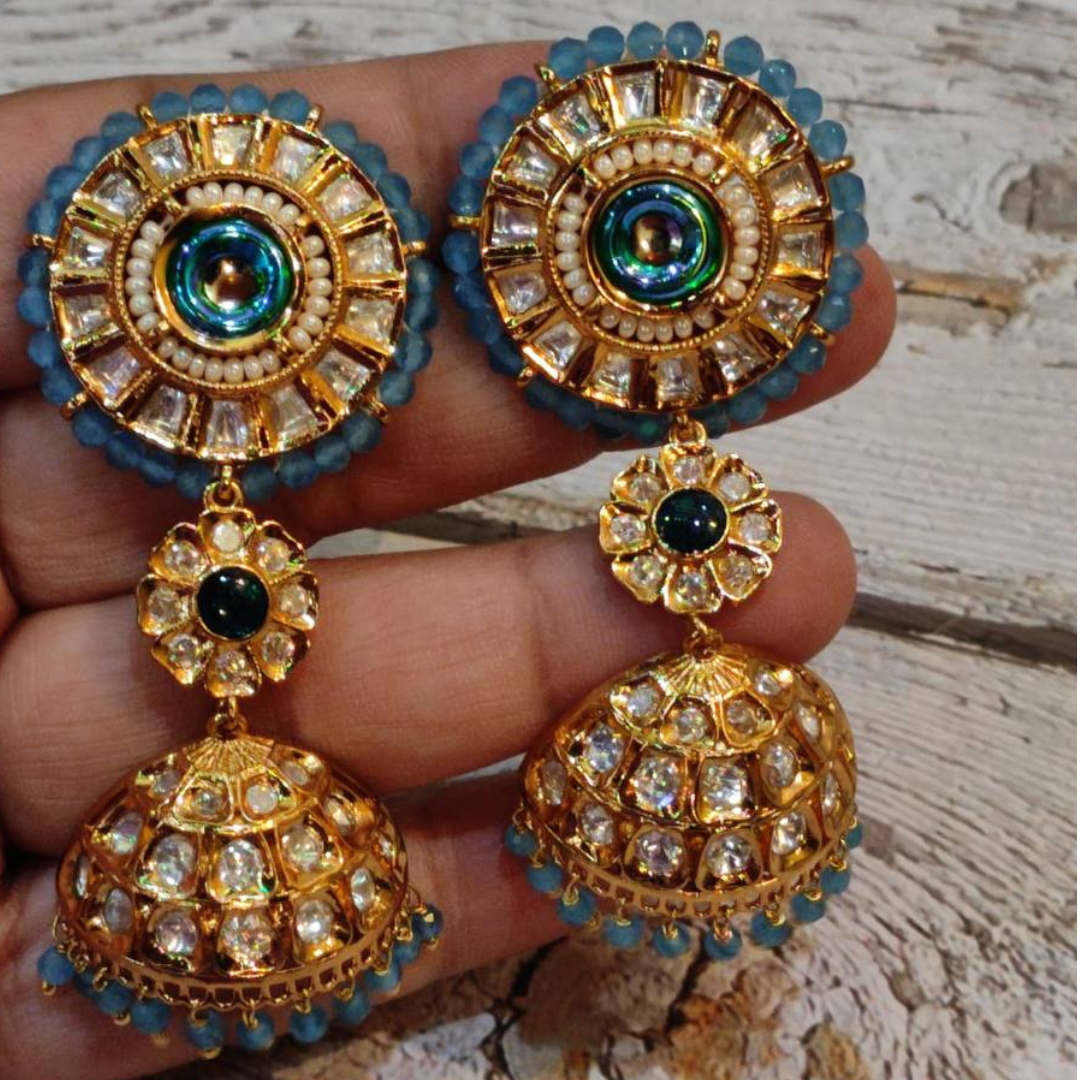 SHAHII-HUSAN AQUA EARRING