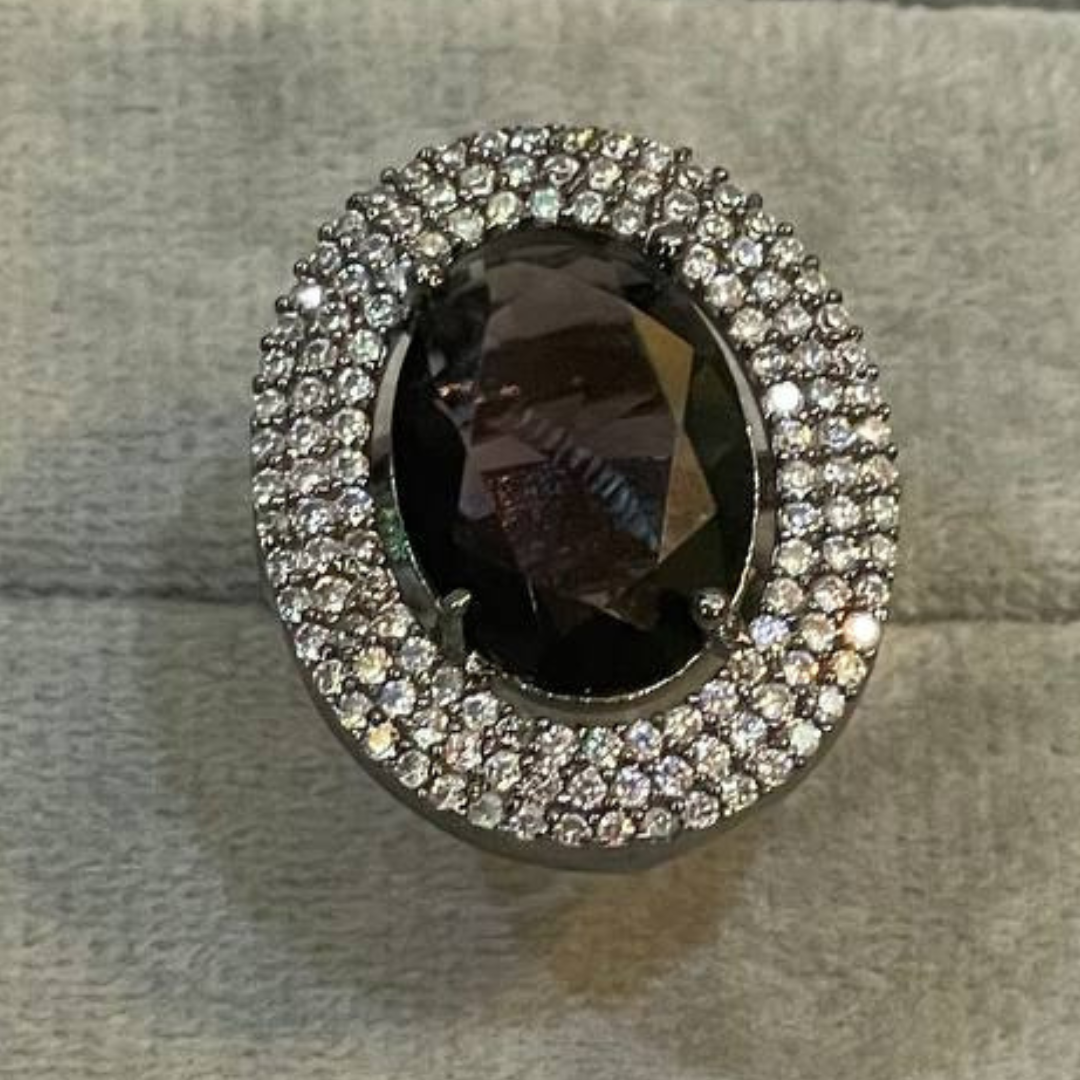 MOON GLASS LAVENDER (V) RING