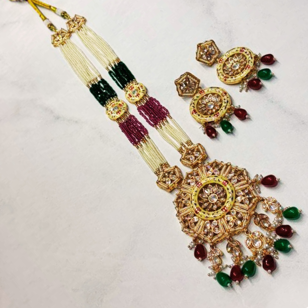 DEEKSHITA RED-GREEN NECKLACE