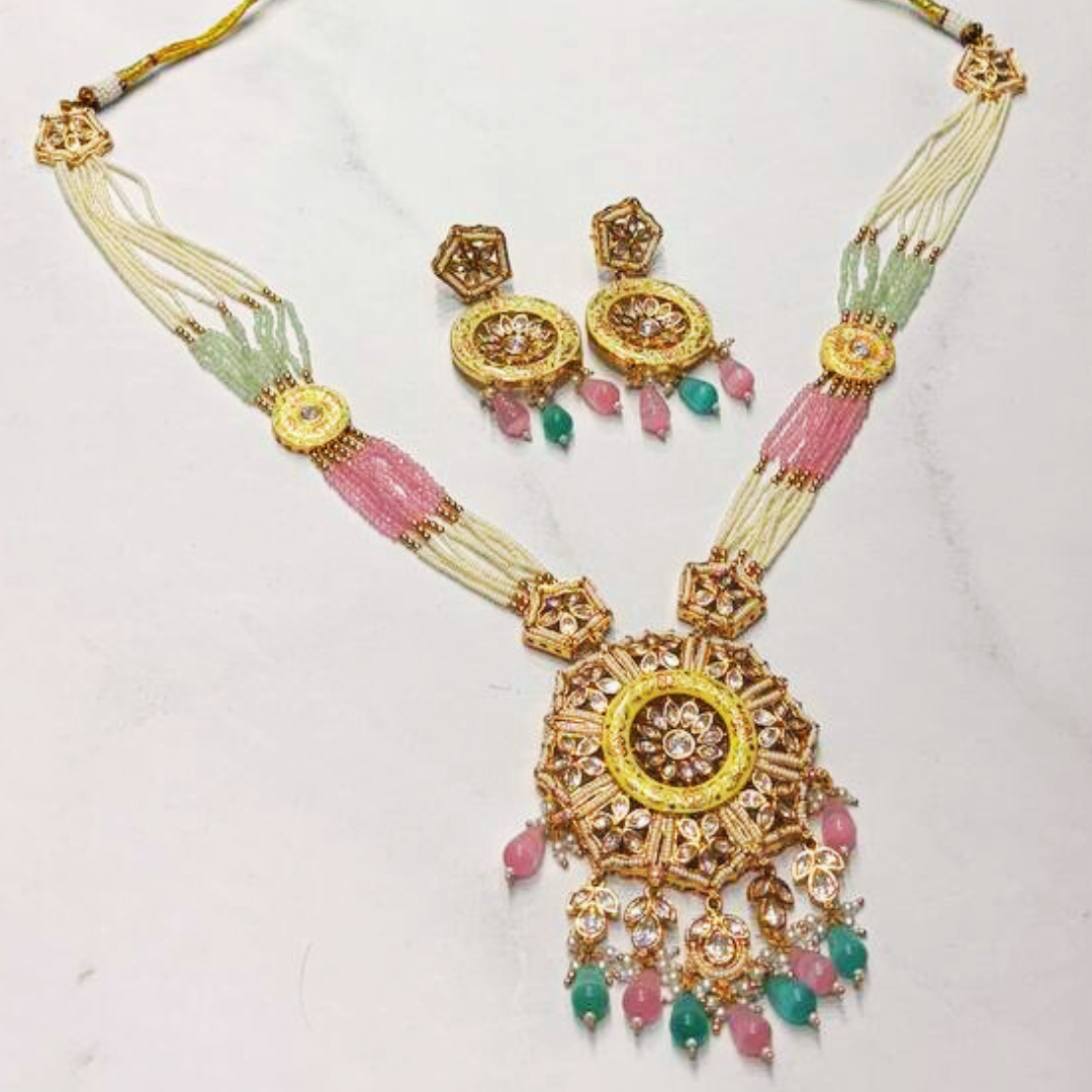 DEEKSHITA PINK-MG NECKLACE