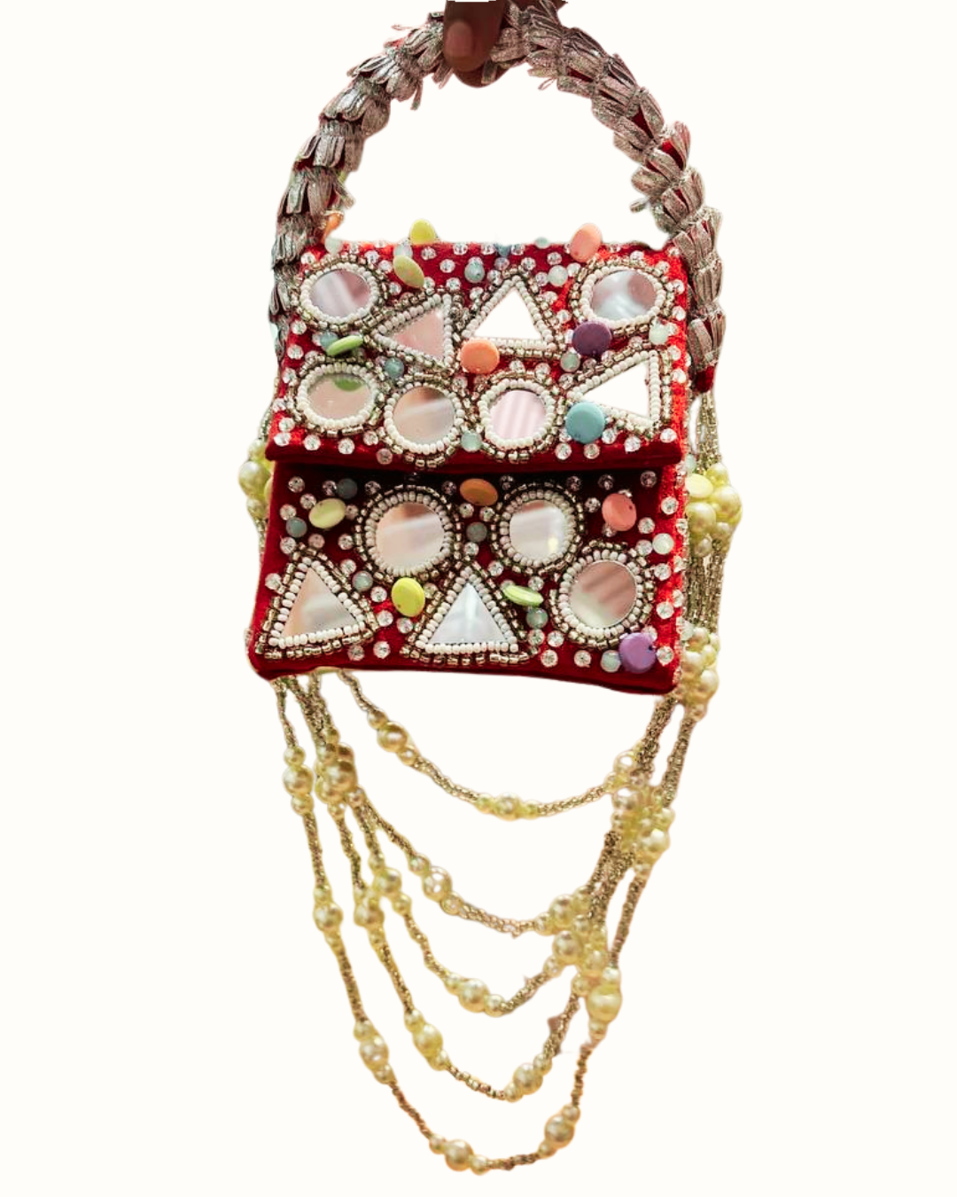 Red Jaanashi mirror bag