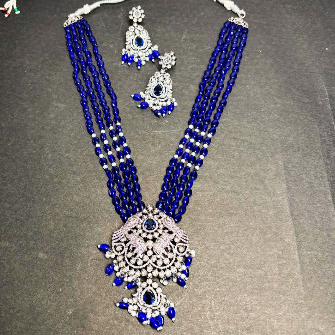 URAVASHI BLUE(V)NECKLACE