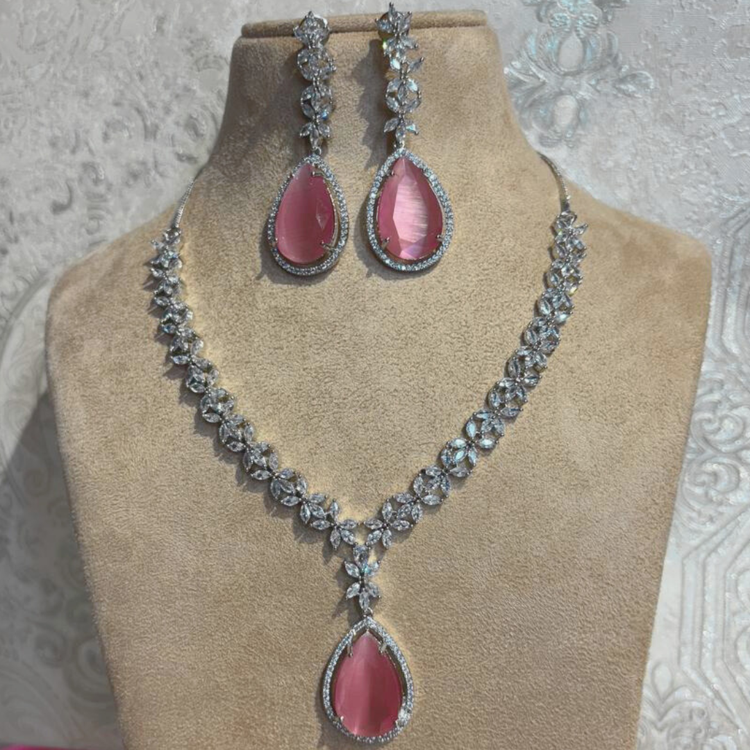 DEEPI PINK JEWELLERY SET