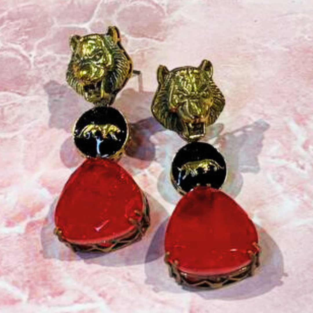 DILSHERA RED EARRINGS