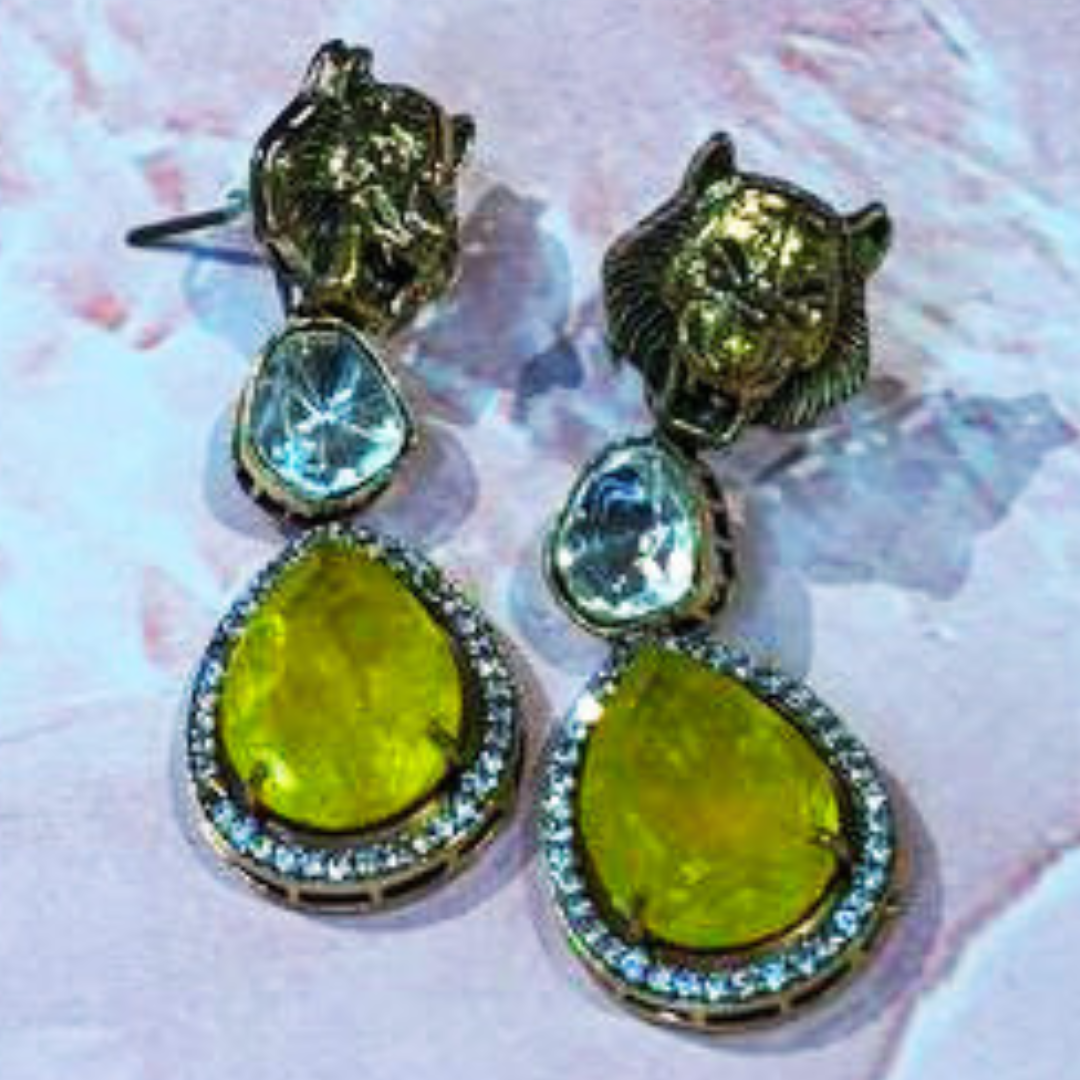 SWARN-POLI YELLOW EARRINGS