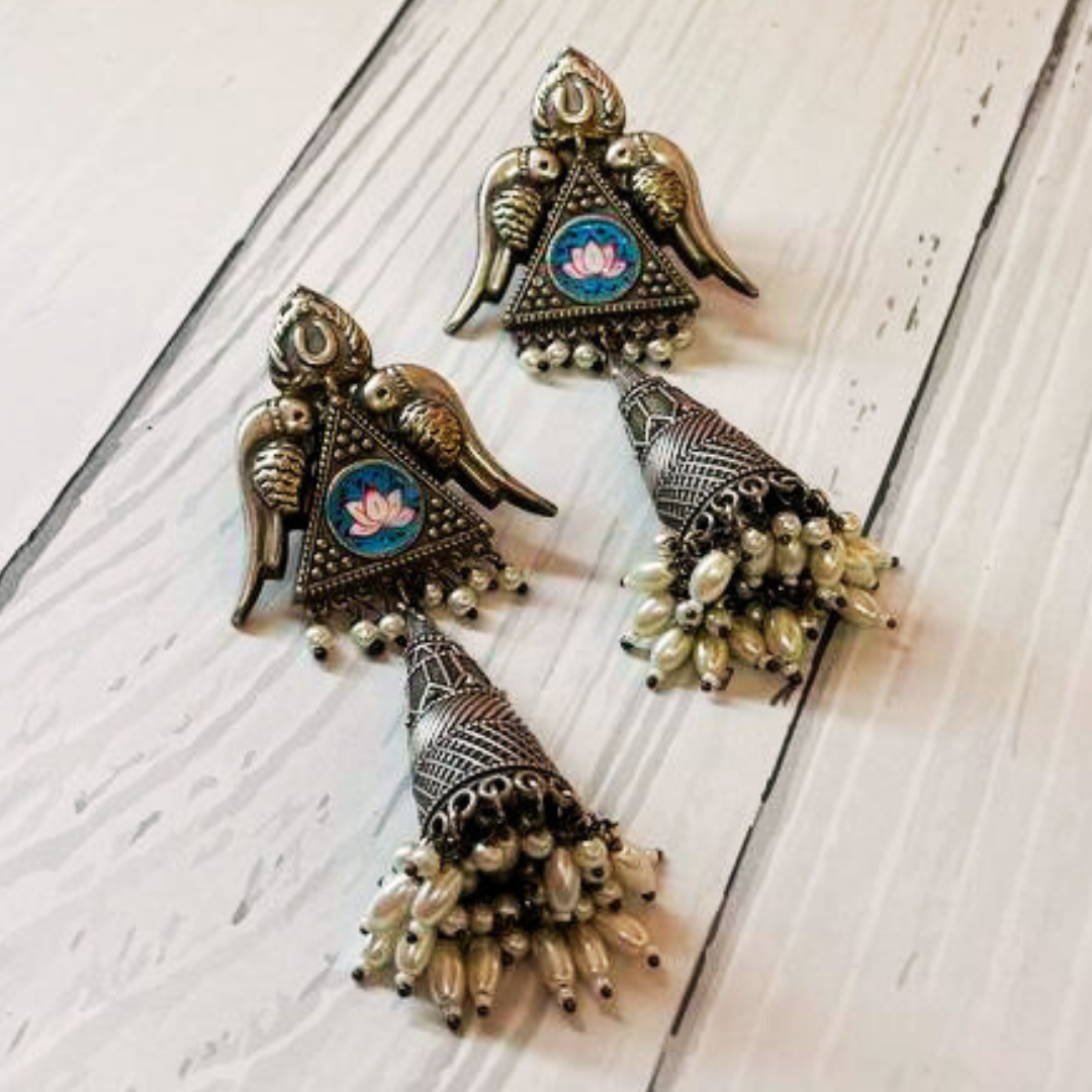 HEERAMANI BLUE EARRING