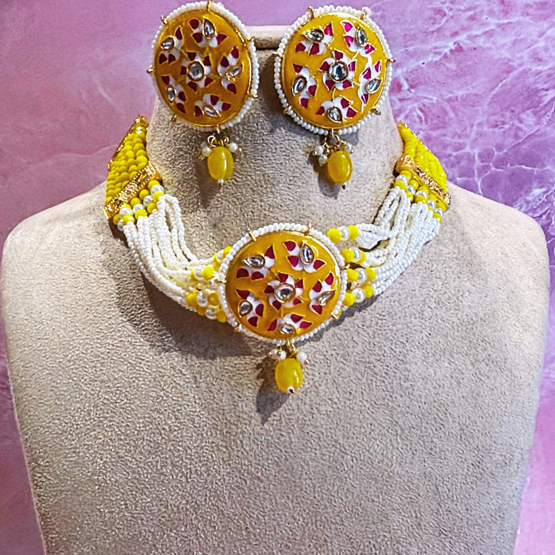 VISHAKA YELLOW NECKLACE