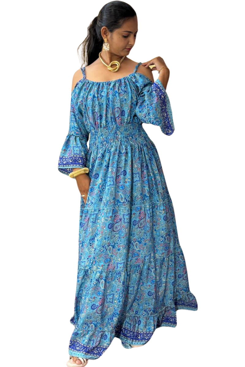 ELIZABETH BLUE LONG DRESS