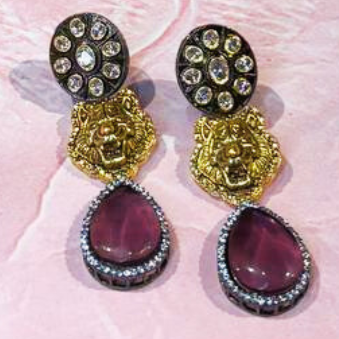 PIYASI WINE EARRINGS