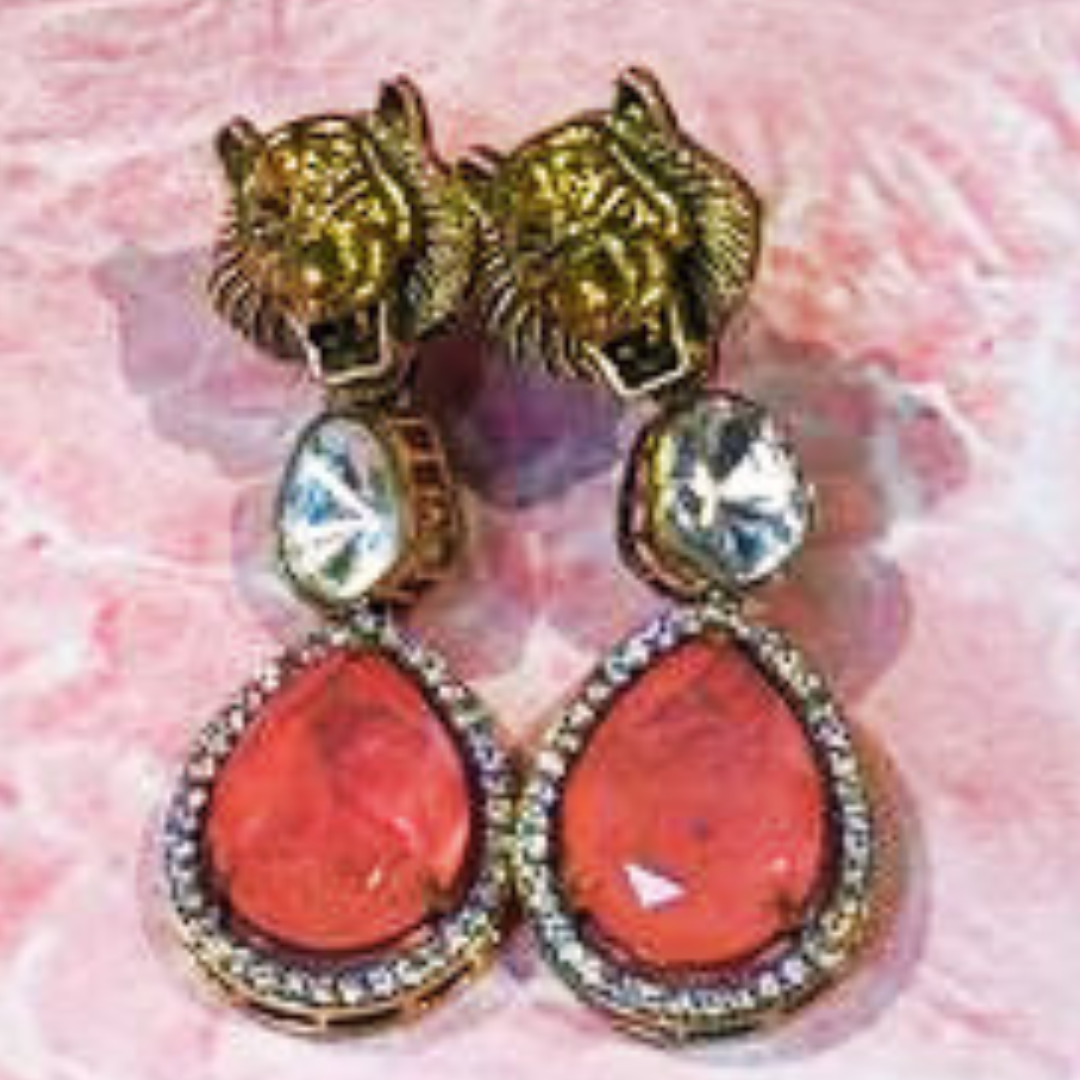 SWARN-POLI PINK EARRINGS