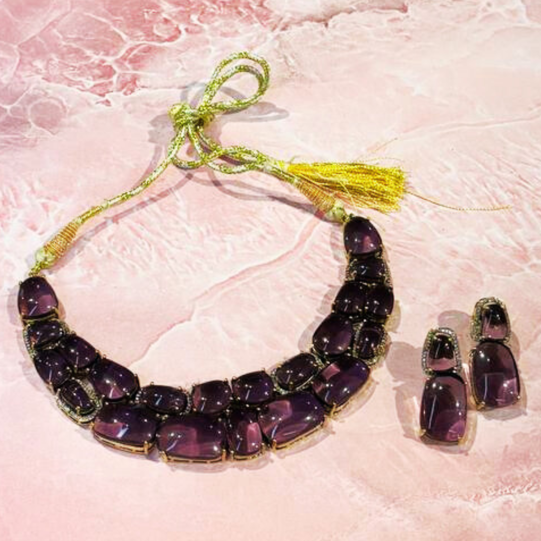 CROWN LAVENDER NECKLACE