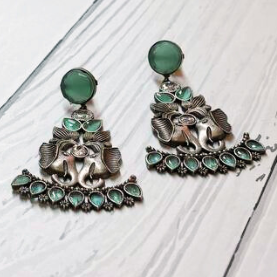GAJKI AQUA BLUE EARRING