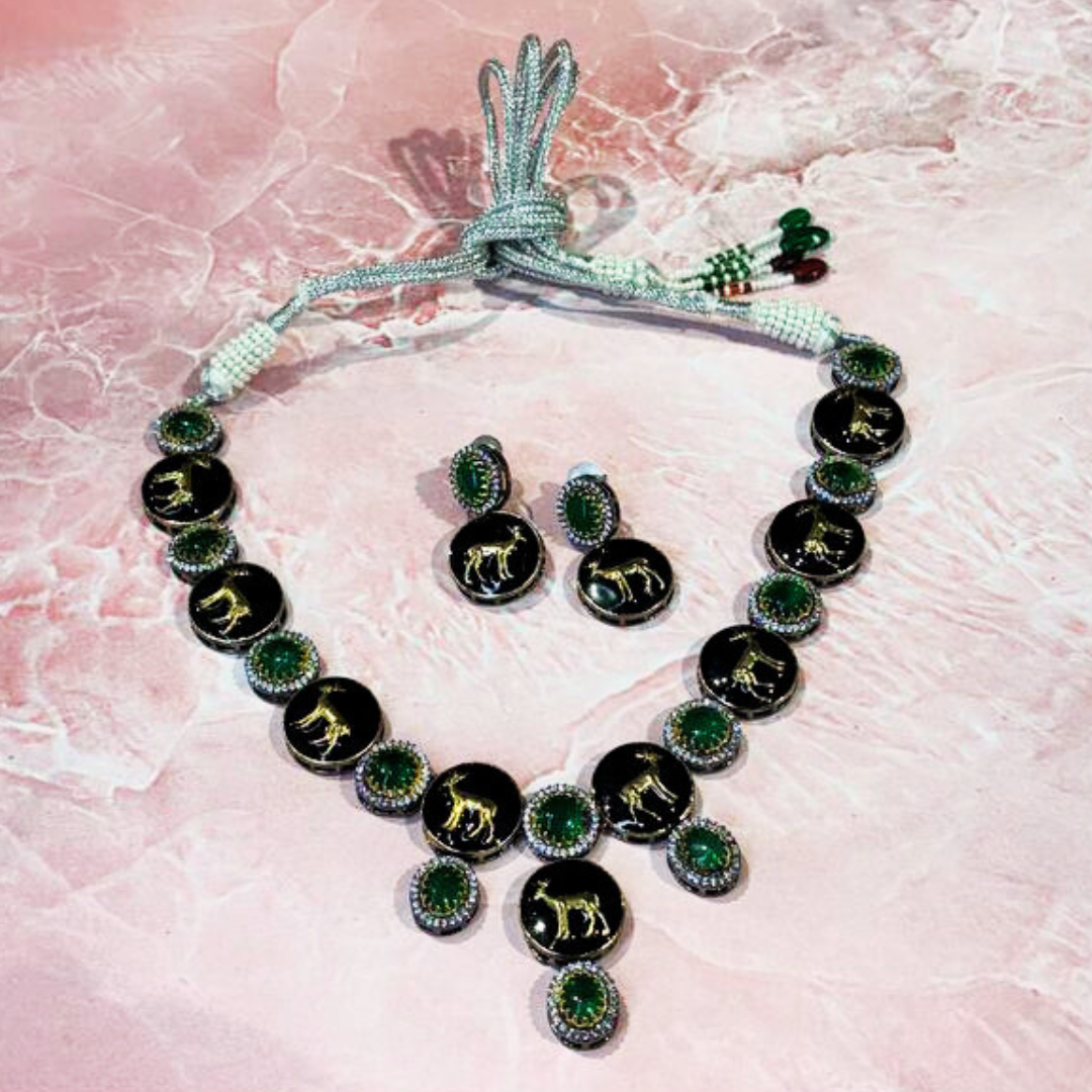 MRIG MARICHIKA EMERALD NECKLACE