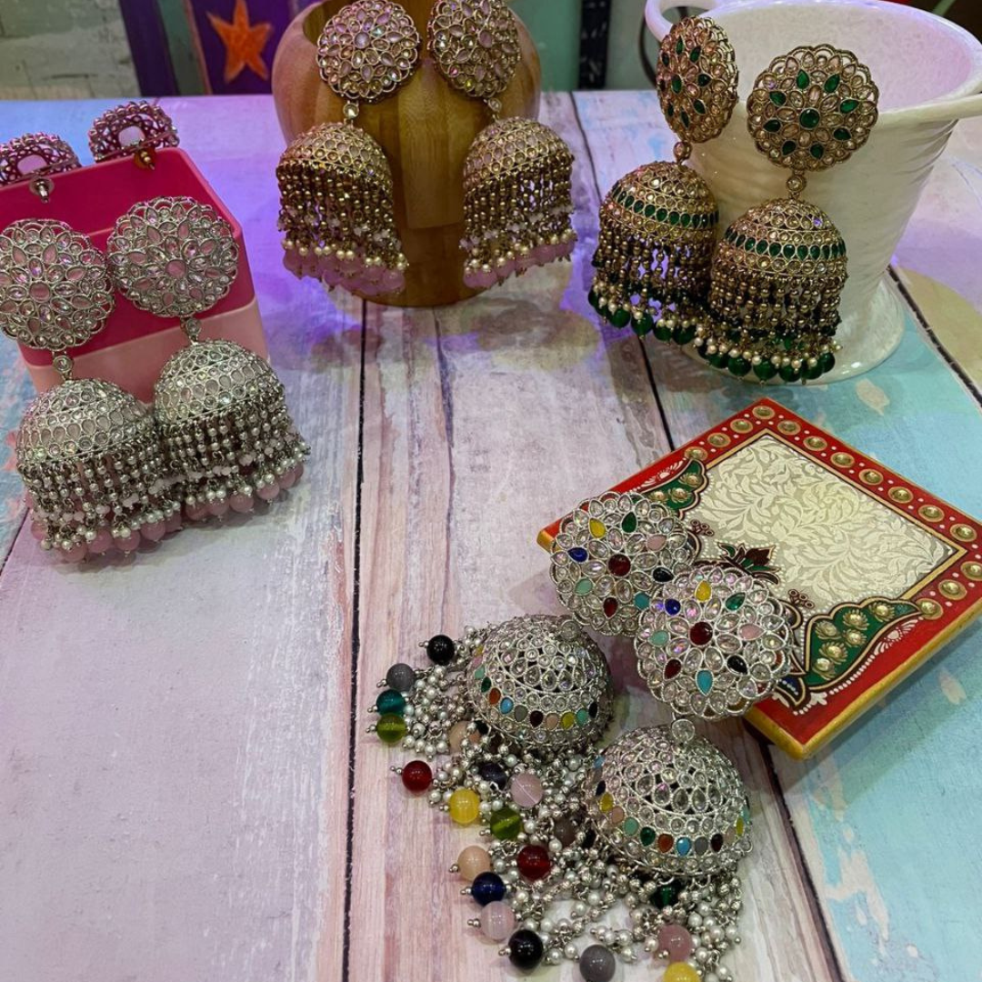 GREEN NOORJAHAAN JHUMKA