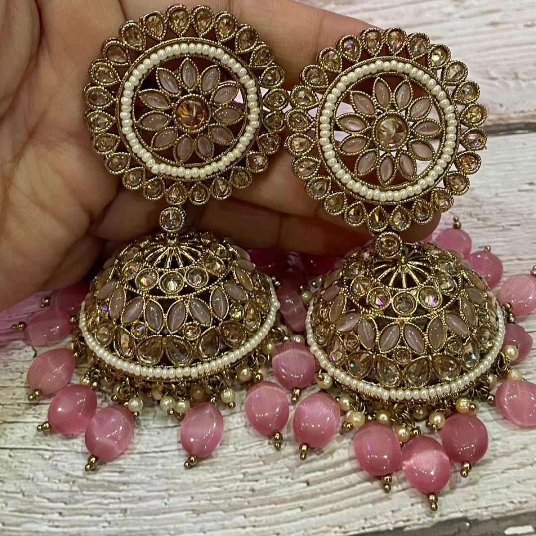 MINT PINK PADMANI JHUMKA