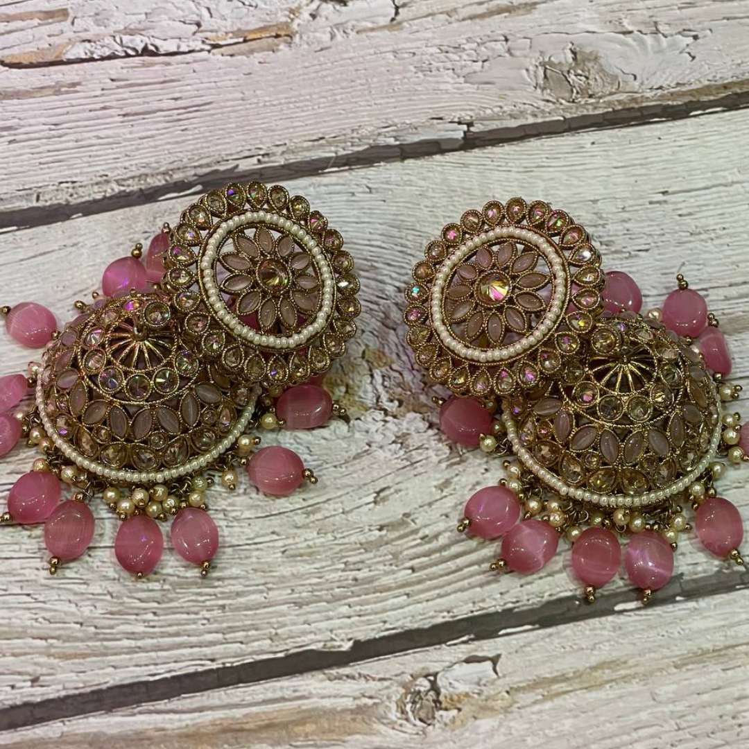 MINT PINK PADMANI JHUMKA