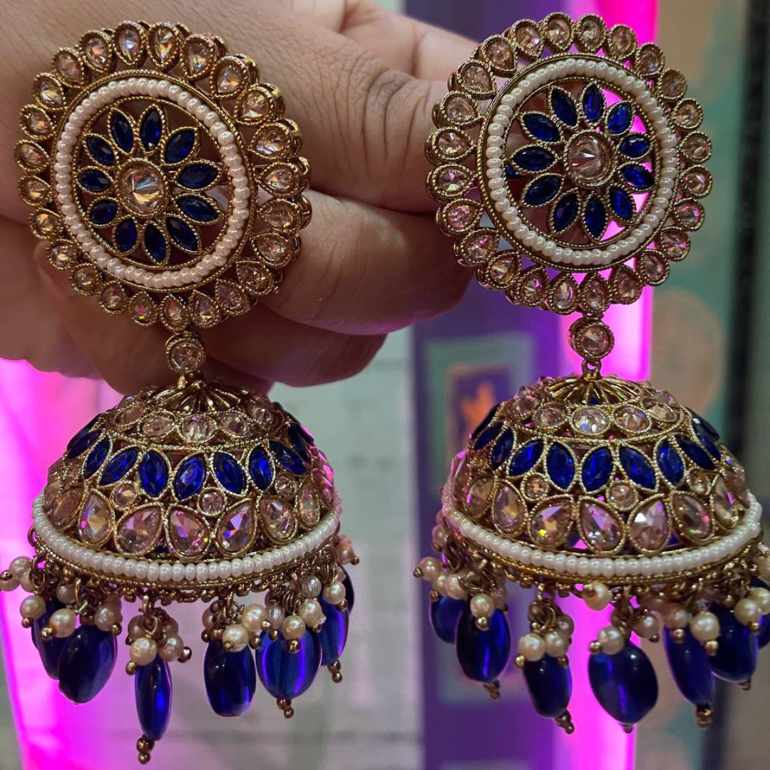 ROYAL BLUE PADMANI JHUMKA