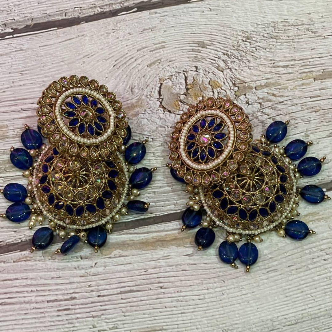 ROYAL BLUE PADMANI JHUMKA